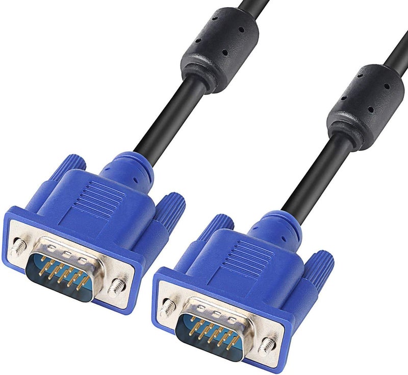 PASOW كابل شاشة VGA إلى VGA HD15 ذكر إلى ذكر للتلفاز والكمبيوتر والبروجيكتور (3 أقدام) - Image 2